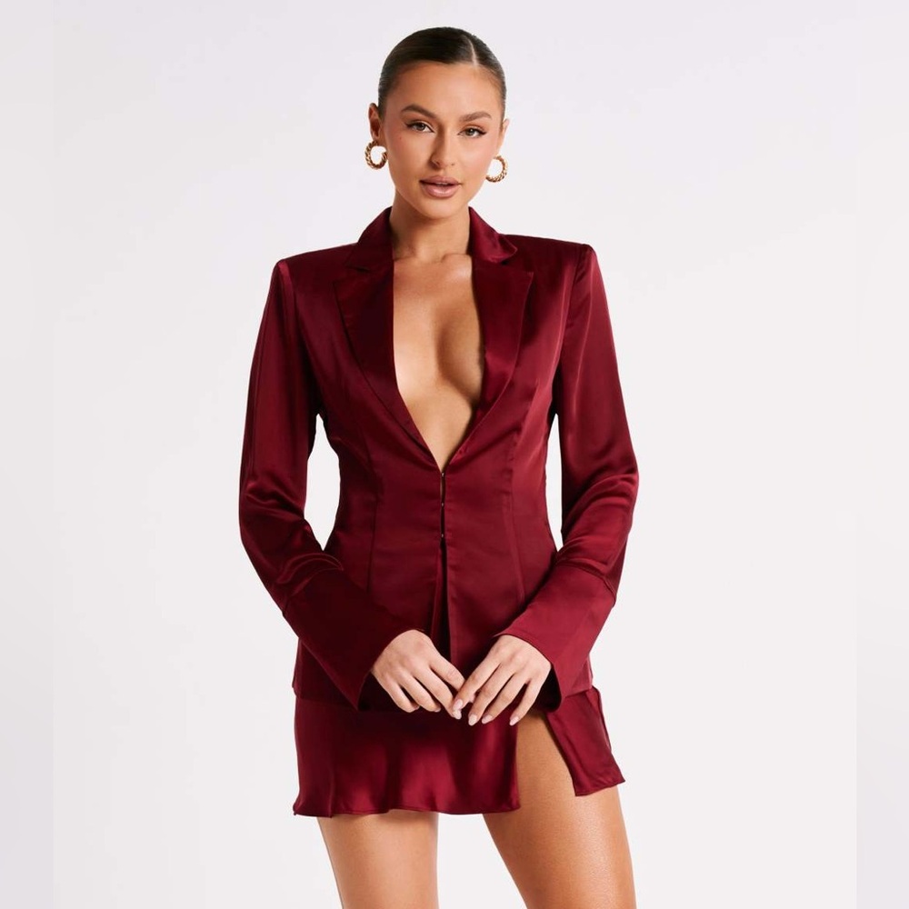 MESHKI Hartley Satin Set - Berry